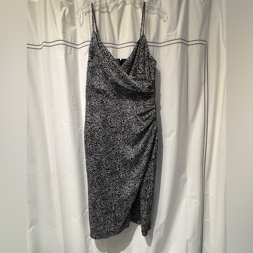 NEW Abercrombie Satin Ruched Wrap Midi
Dress